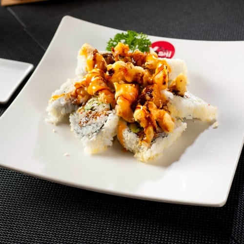 Popcorn Langostino Roll.